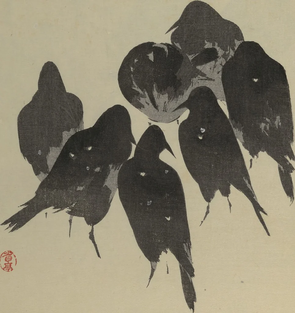 An illustration from Picture Album of Birds and Flowers (Seitei Kachō gafu) : [volume 1], 1890, leaf 9