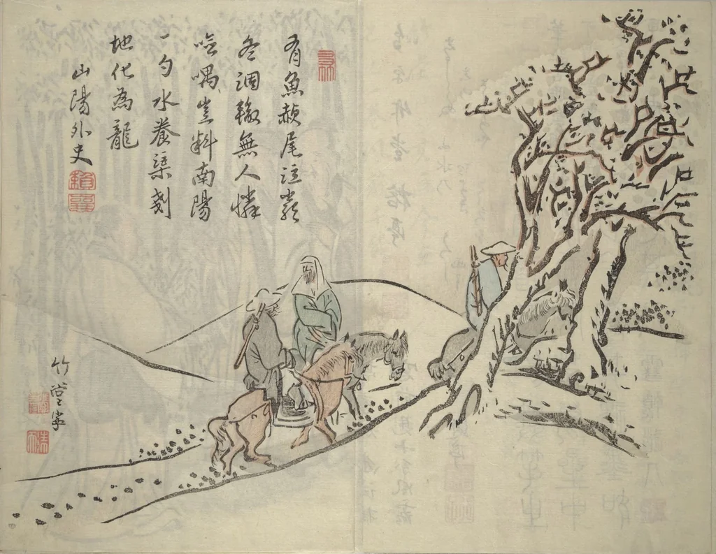 An illustration from Chikudō Picture Album (Chikudō gafu) : [volume 2], 1815, leaf 10