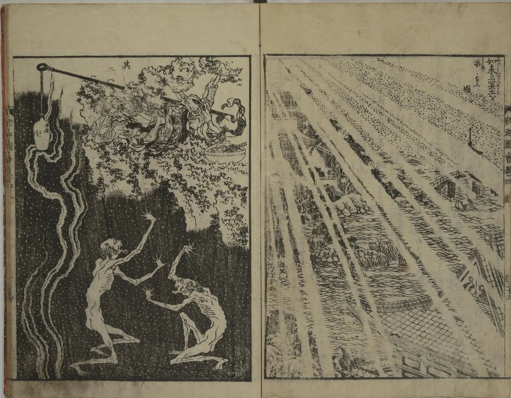 An illustration from The Life of Shakyamuni Illustrated (Shaka goichidaiki zue kan yon) : [volume 4], 1845, leaf 26