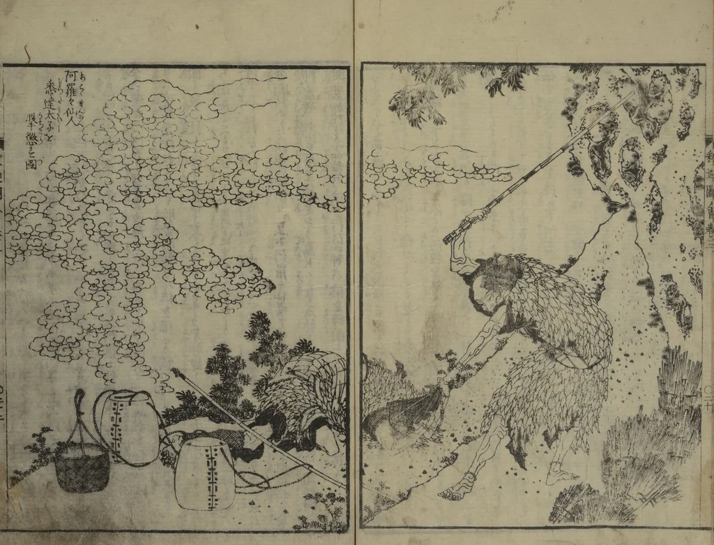 An illustration from The Life of Shakyamuni Illustrated (Shaka goichidaiki zue kan san) : [volume 3], 1845, leaf 24