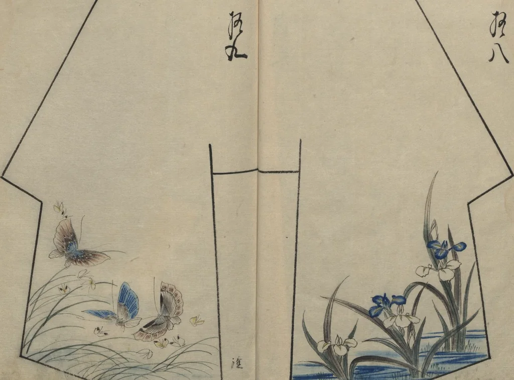 An illustration from Hinagata chō ひながた帳 (Model Book), leaf 10