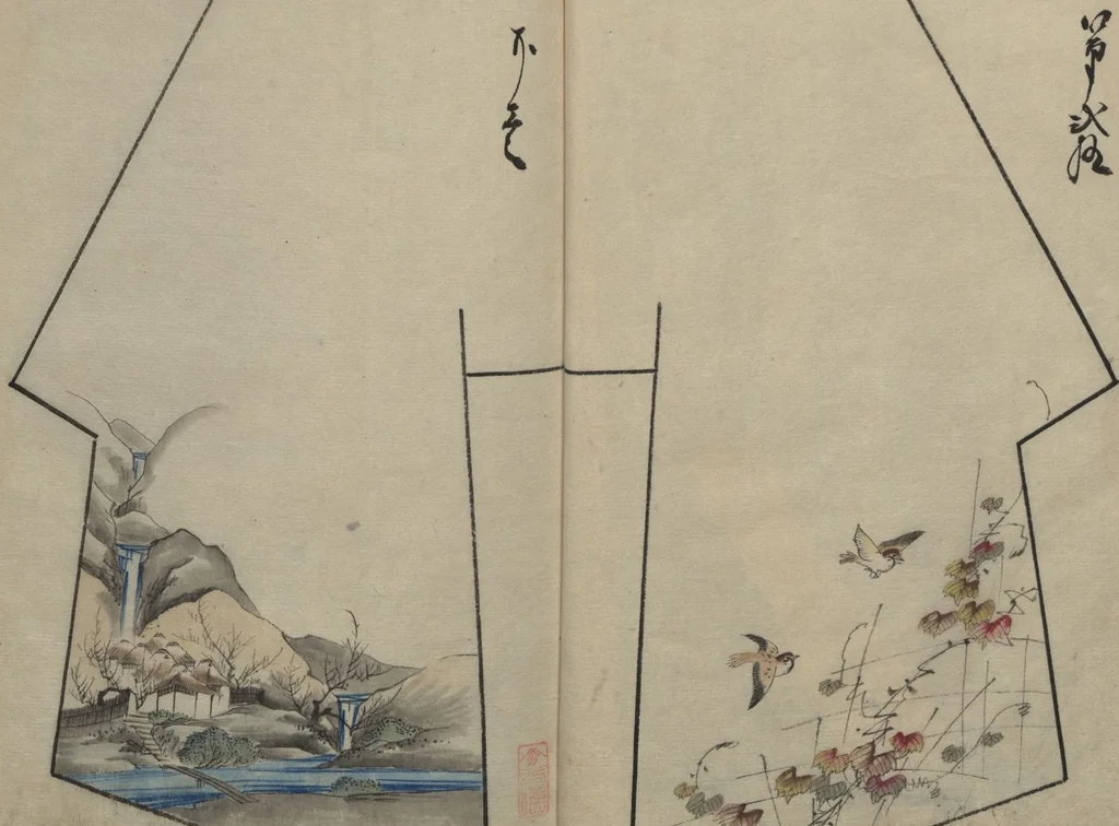 An illustration from Hinagata chō ひながた帳 (Model Book), leaf 11