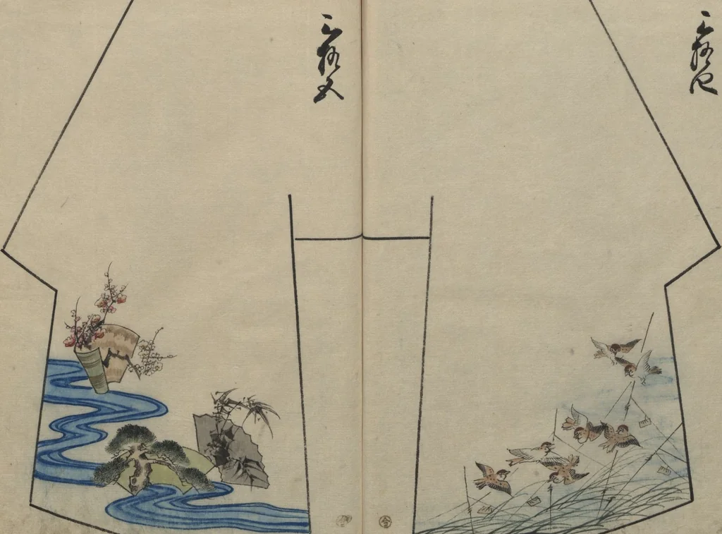 An illustration from Hinagata chō ひながた帳 (Model Book), leaf 18