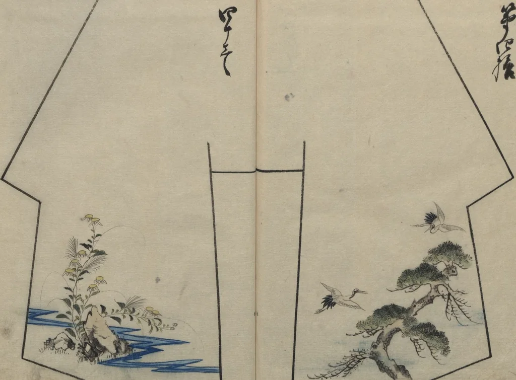 An illustration from Hinagata chō ひながた帳 (Model Book), leaf 21