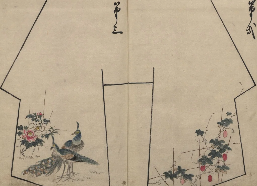 An illustration from Hinagata chō ひながた帳 (Model Book), leaf 3