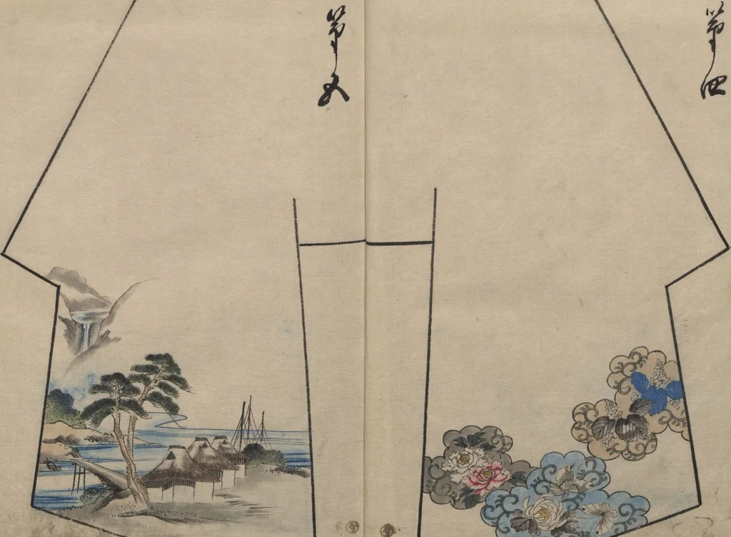 An illustration from Hinagata chō ひながた帳 (Model Book), leaf 4