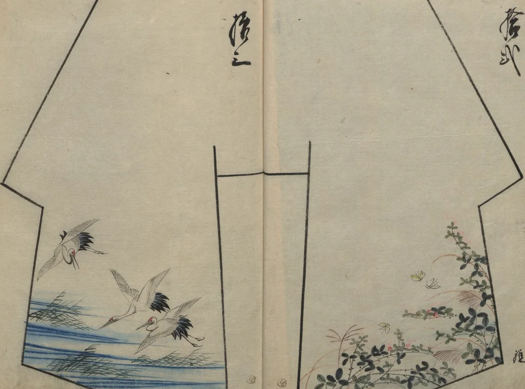 An illustration from Hinagata chō ひながた帳 (Model Book), leaf 8