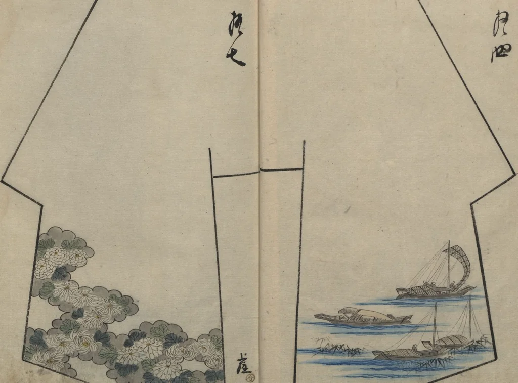 An illustration from Hinagata chō ひながた帳 (Model Book), leaf 9