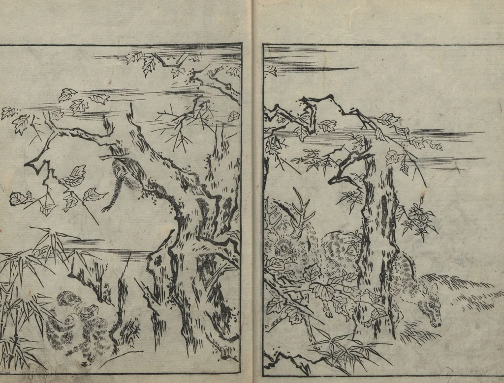 An illustration from Illustrated book (Gaei wakan meihitsu 画英和漢名筆) : [volume 3 of three?], leaf 14