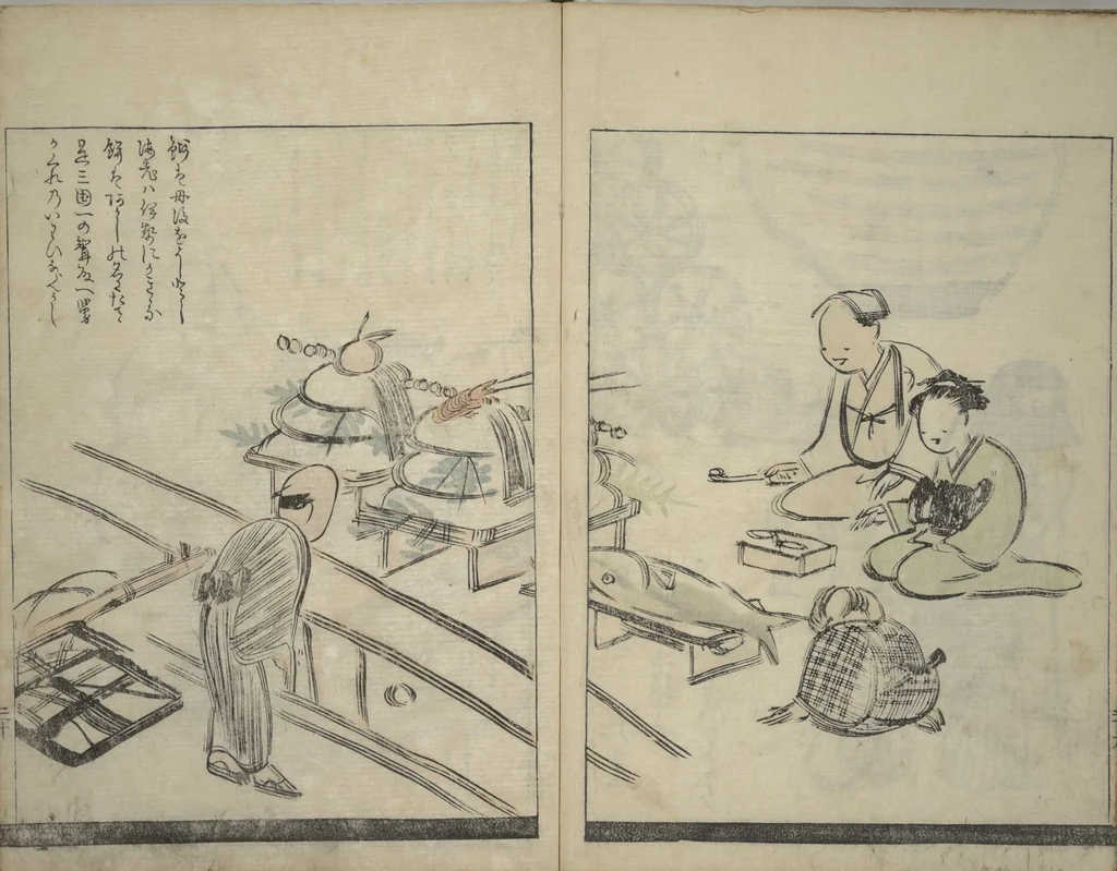 An illustration from Illustrated Poem Book (Katsura kasane かつらかさね) : [volume 1], 1803, leaf 31
