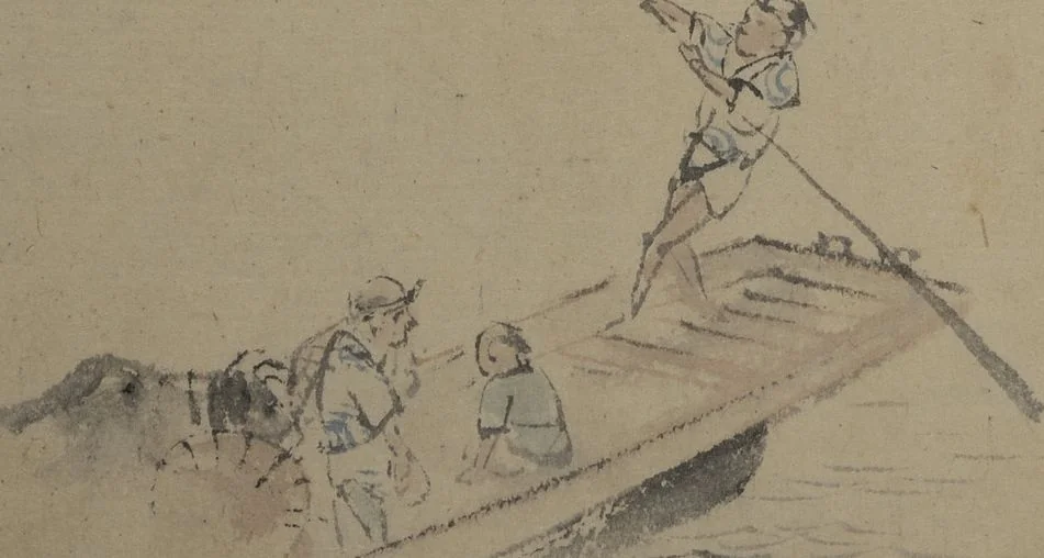 An illustration from Twelve Views of Naniwa (Osaka) (Naniwa jūnikei なにわ十二景), leaf 14