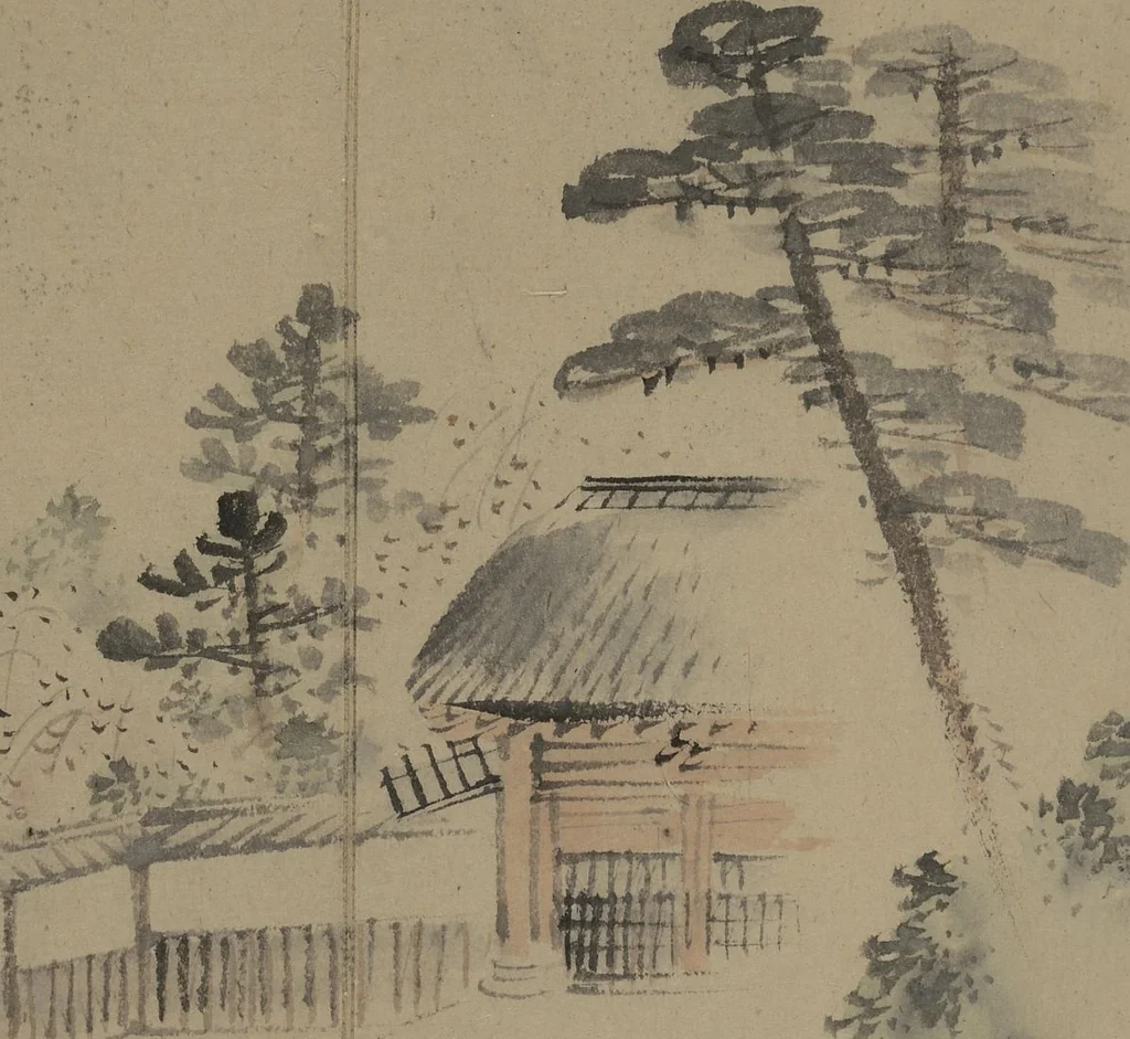 An illustration from Twelve Views of Naniwa (Osaka) (Naniwa jūnikei なにわ十二景), leaf 4