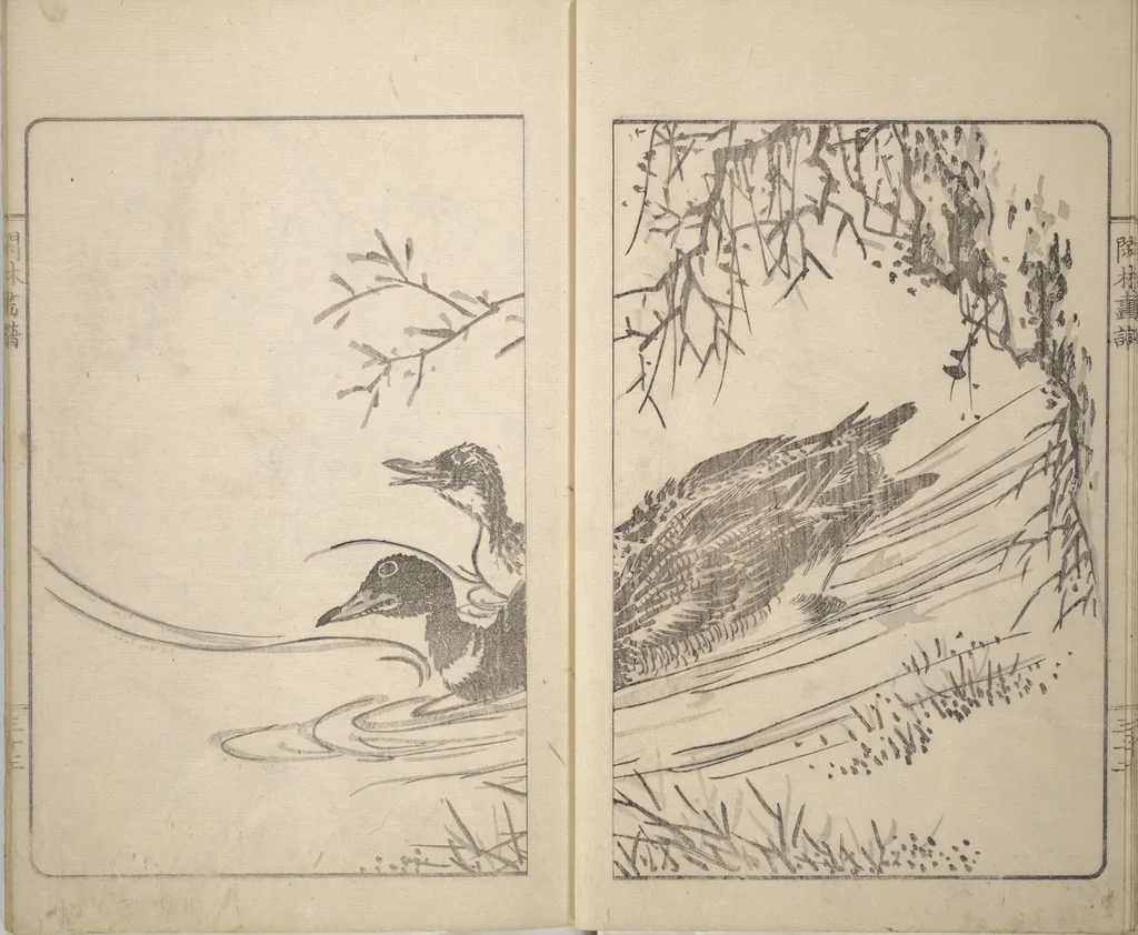 An illustration from Kanrin Picture Album (Kanrin gafu 閑林画譜) : [volume 2], 1845, leaf 13