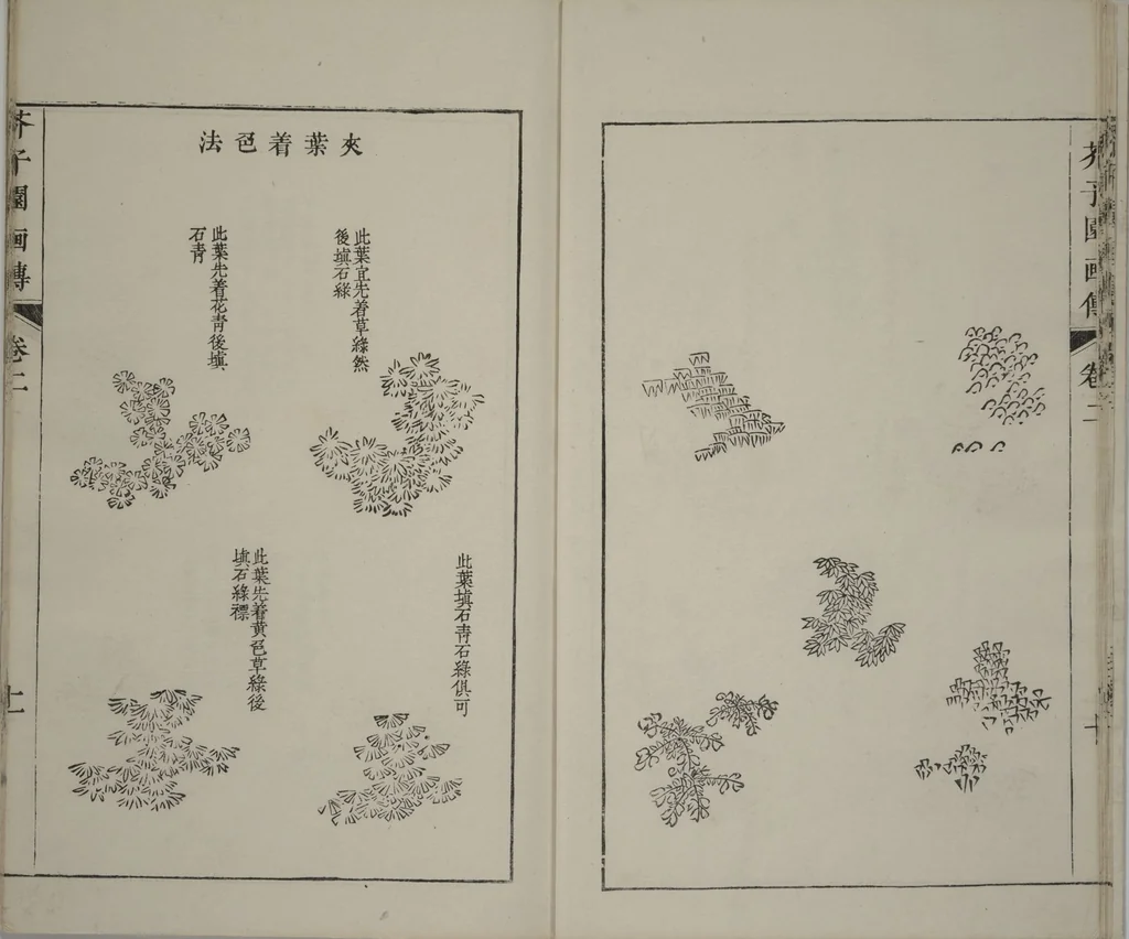 An illustration from The Mustard Seed Garden Painting Manual : [volume 2] (Japanese reprint), 1753, leaf 12