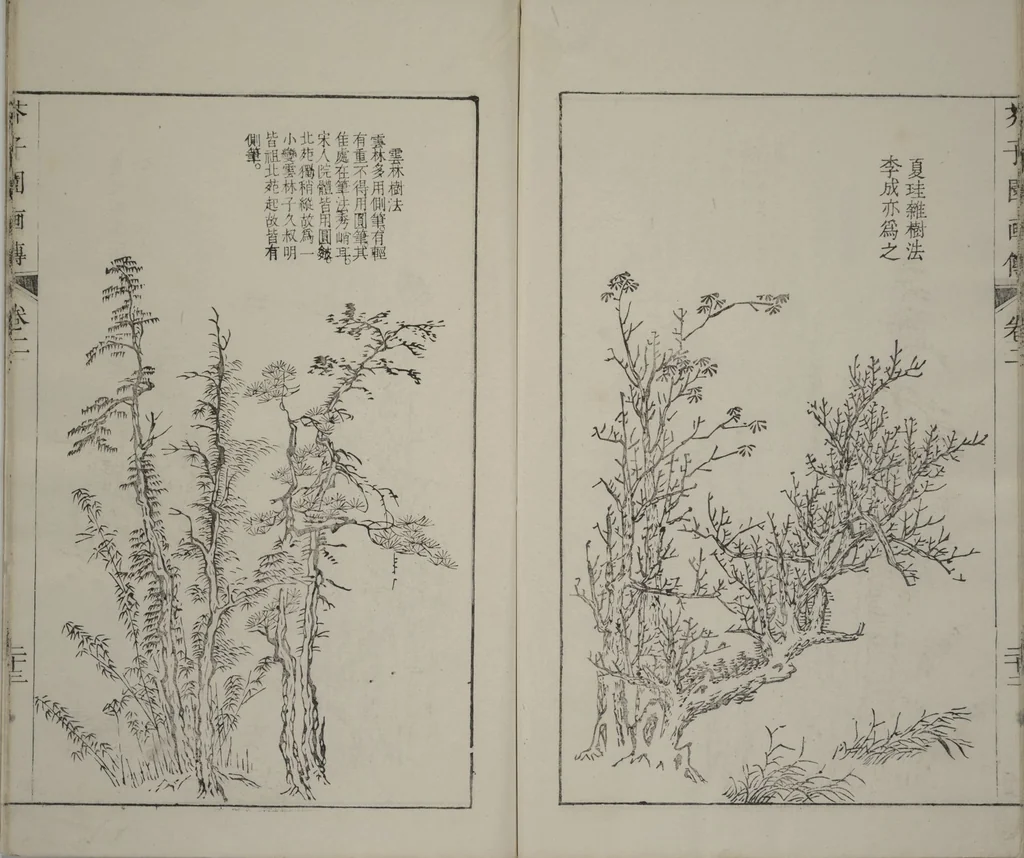 An illustration from The Mustard Seed Garden Painting Manual : [volume 2] (Japanese reprint), 1753, leaf 24