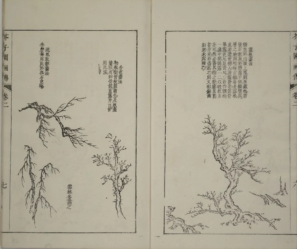 An illustration from The Mustard Seed Garden Painting Manual : [volume 2] (Japanese reprint), 1753, leaf 8