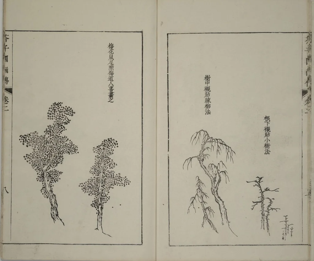 An illustration from The Mustard Seed Garden Painting Manual : [volume 2] (Japanese reprint), 1753, leaf 9
