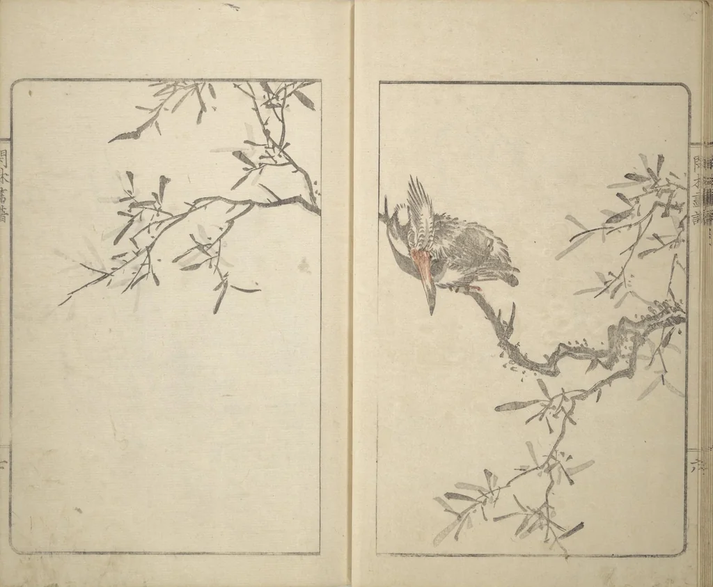 An illustration from Kanrin Picture Album (Kanrin gafu 閑林画譜) : [volume 1], 1845, leaf 12