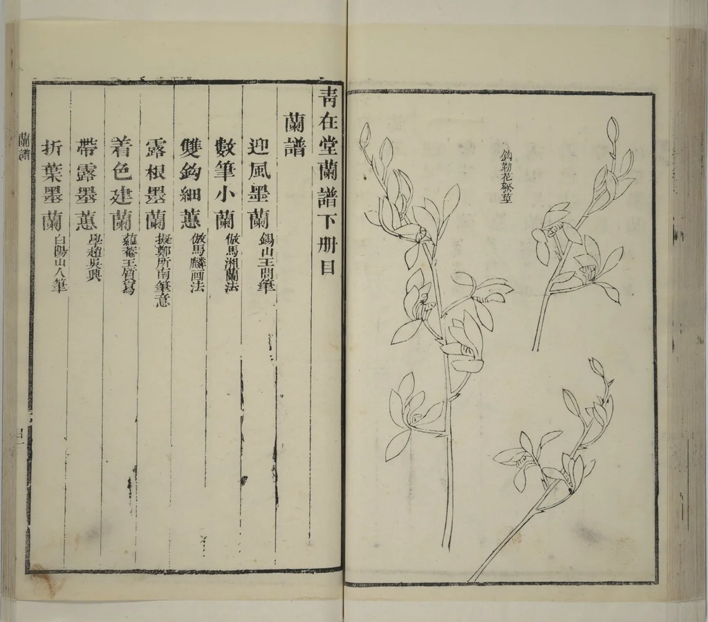 An illustration from Part 2 from The Mustard Seed Garden Painting Manual (3rd Chinese edition) : [volume 1], 1800, leaf 45