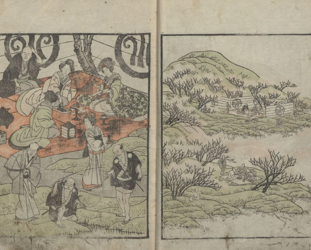 An illustration from Album of Landscape Paintings by Ichiro Yashima (Ichirō gafu 一老画譜), 1823, leaf 9