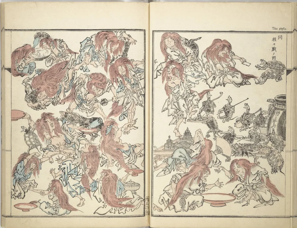 An illustration from Kyōsai’s Treatise on Painting (Kyōsai gadan) : [volume 1], 1887, leaf 12