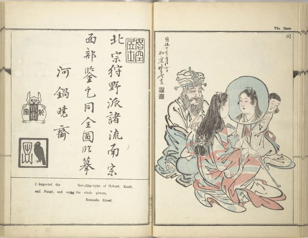 An illustration from Kyōsai’s Treatise on Painting (Kyōsai gadan) : [volume 1], 1887, leaf 20