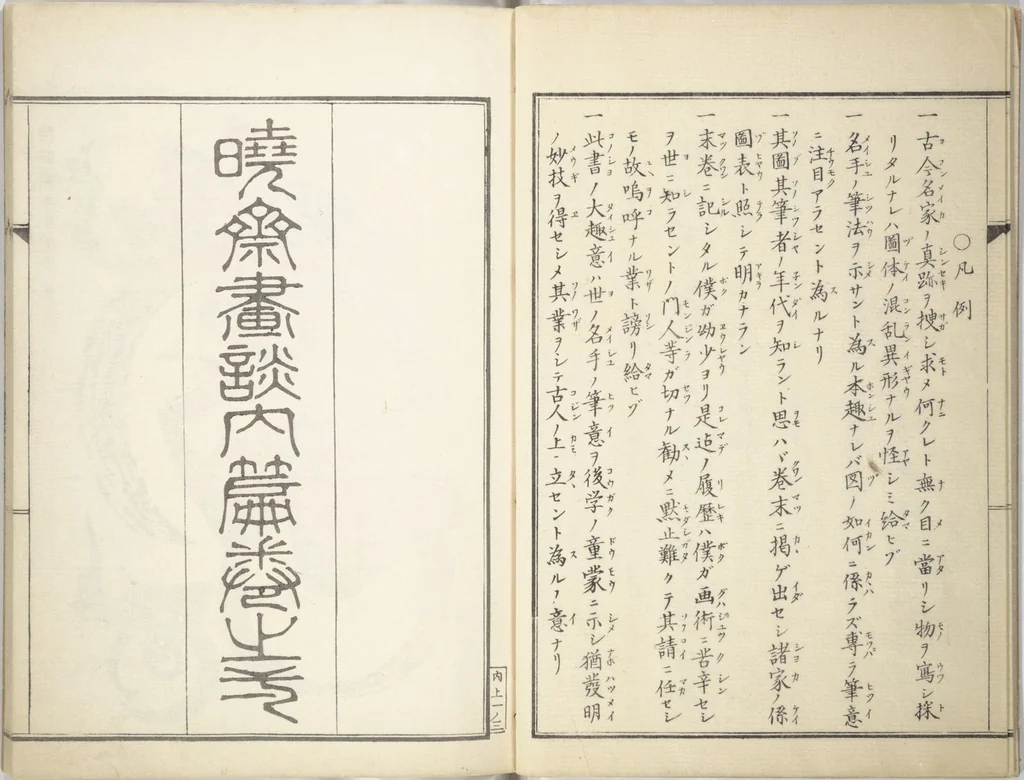 An illustration from Kyōsai’s Treatise on Painting (Kyōsai gadan) : [volume 1], 1887, leaf 4