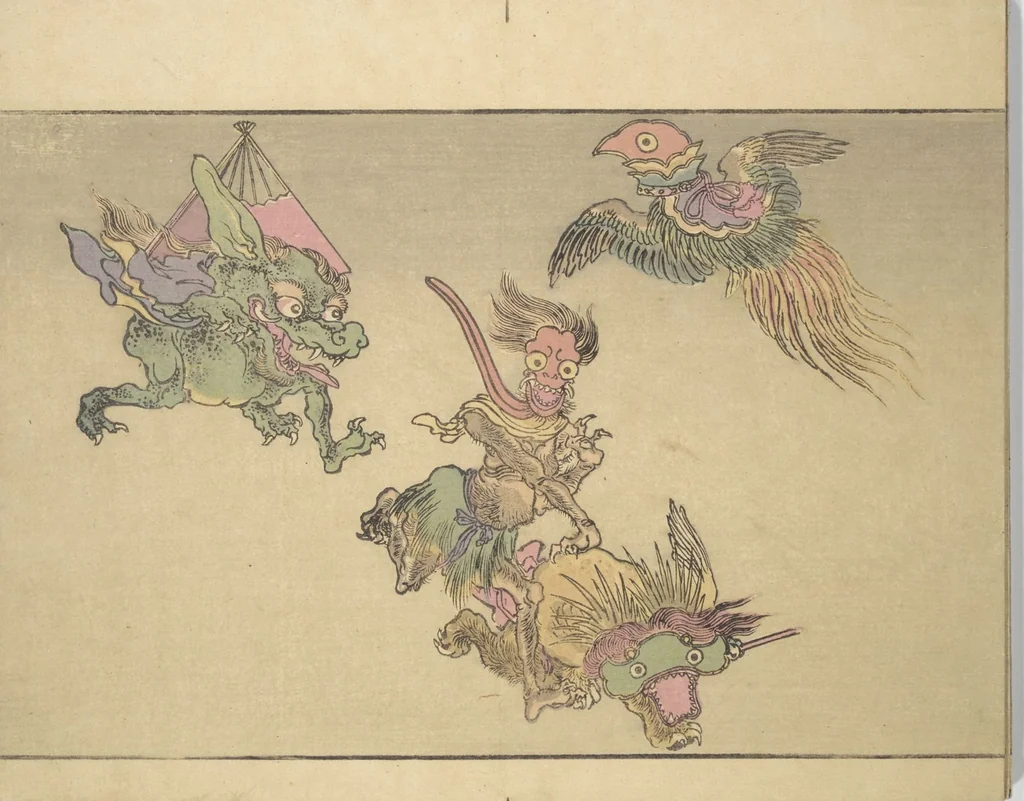 An illustration from Kyōsai’s Pictures of One Hundred Demons (Kyōsai hyakki gadan 暁斎百鬼画談), 1890, leaf 12