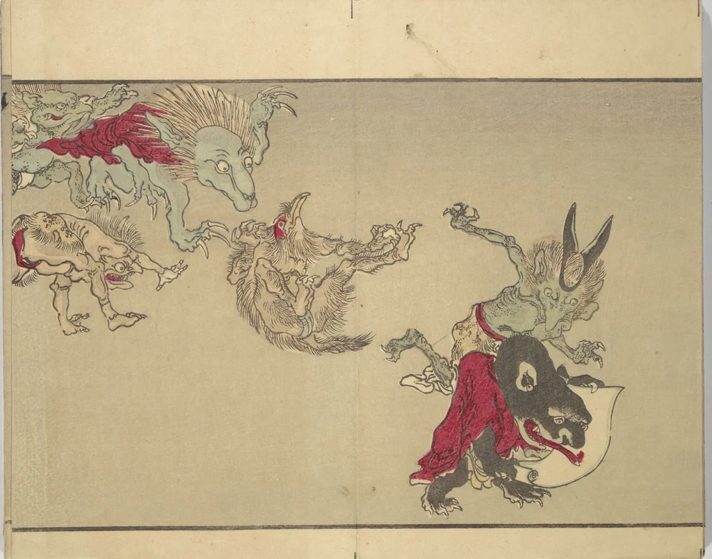 An illustration from Kyōsai’s Pictures of One Hundred Demons (Kyōsai hyakki gadan 暁斎百鬼画談), 1890, leaf 24