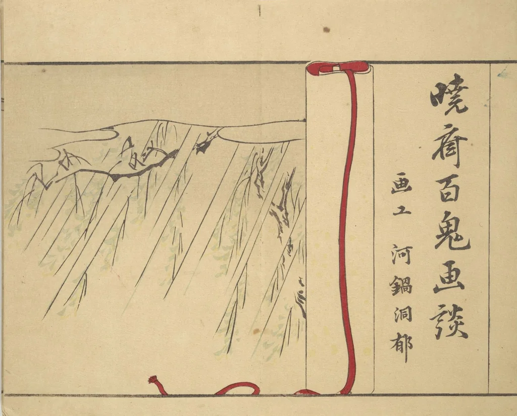 An illustration from Kyōsai’s Pictures of One Hundred Demons (Kyōsai hyakki gadan 暁斎百鬼画談), 1890, leaf 4