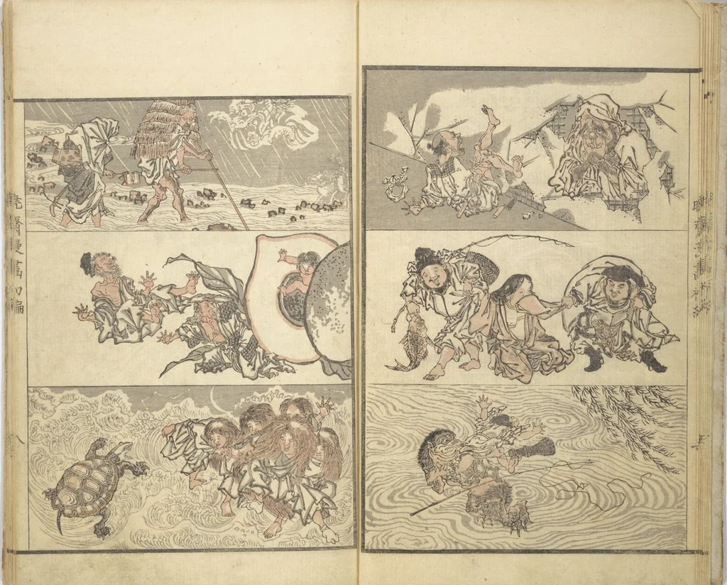 An illustration from Kyōsai Sketchbook (Kyōsai manga), 1881, leaf 11