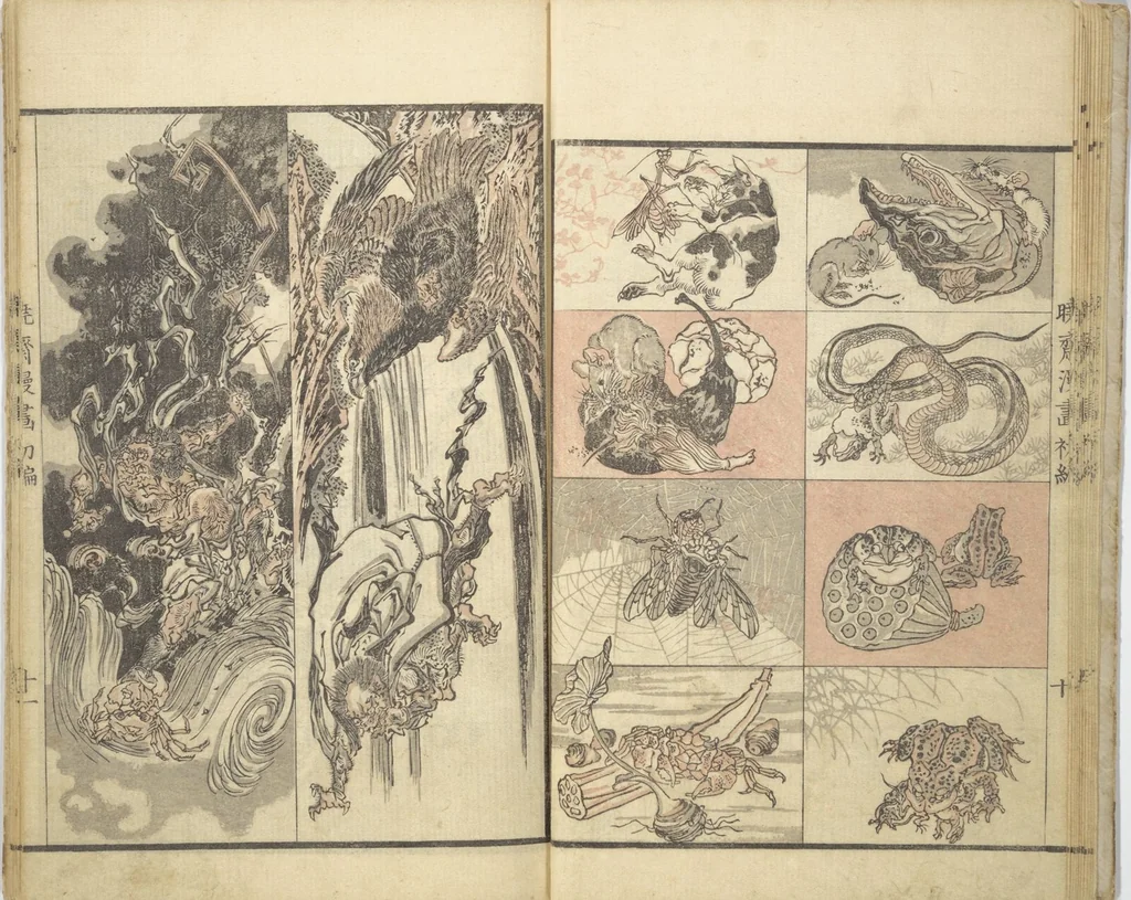 An illustration from Kyōsai Sketchbook (Kyōsai manga), 1881, leaf 14