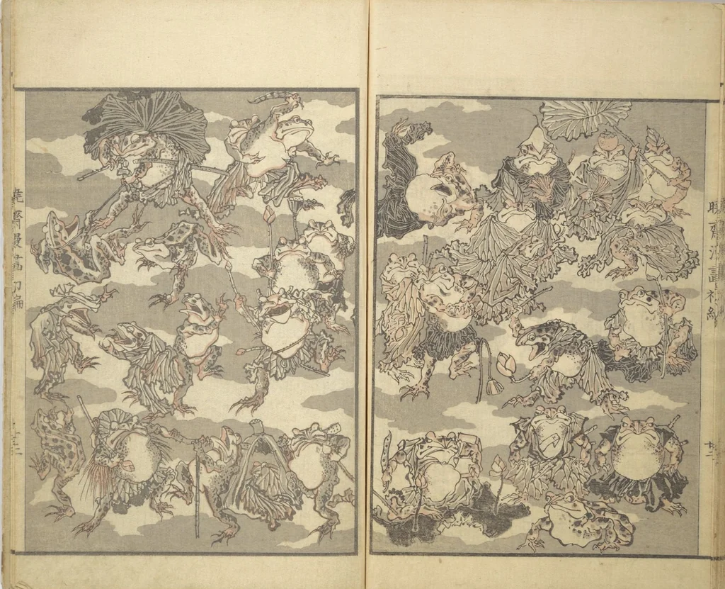 An illustration from Kyōsai Sketchbook (Kyōsai manga), 1881, leaf 26