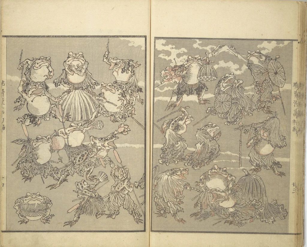An illustration from Kyōsai Sketchbook (Kyōsai manga), 1881, leaf 27