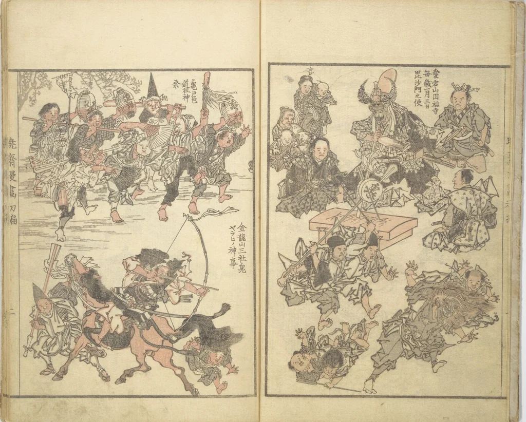 An illustration from Kyōsai Sketchbook (Kyōsai manga), 1881, leaf 5