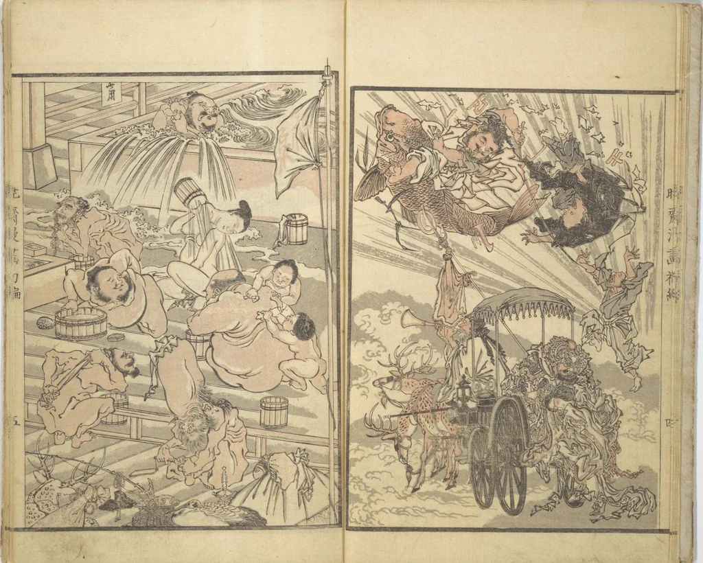 An illustration from Kyōsai Sketchbook (Kyōsai manga), 1881, leaf 8