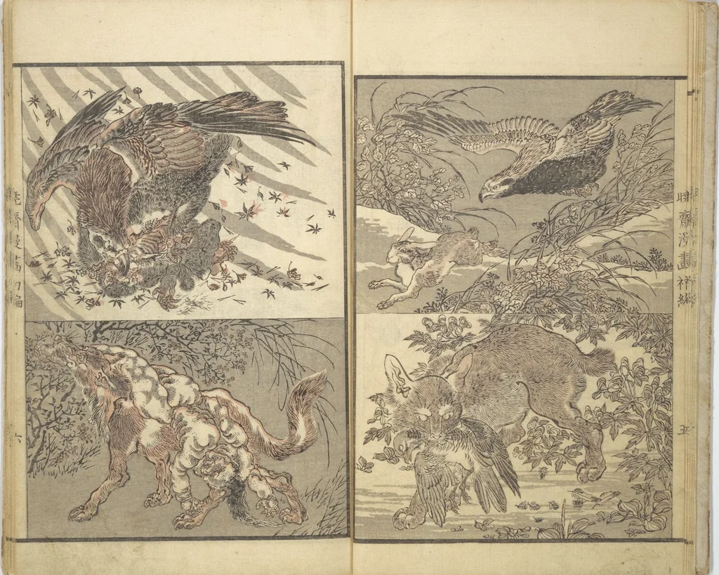 An illustration from Kyōsai Sketchbook (Kyōsai manga), 1881, leaf 9