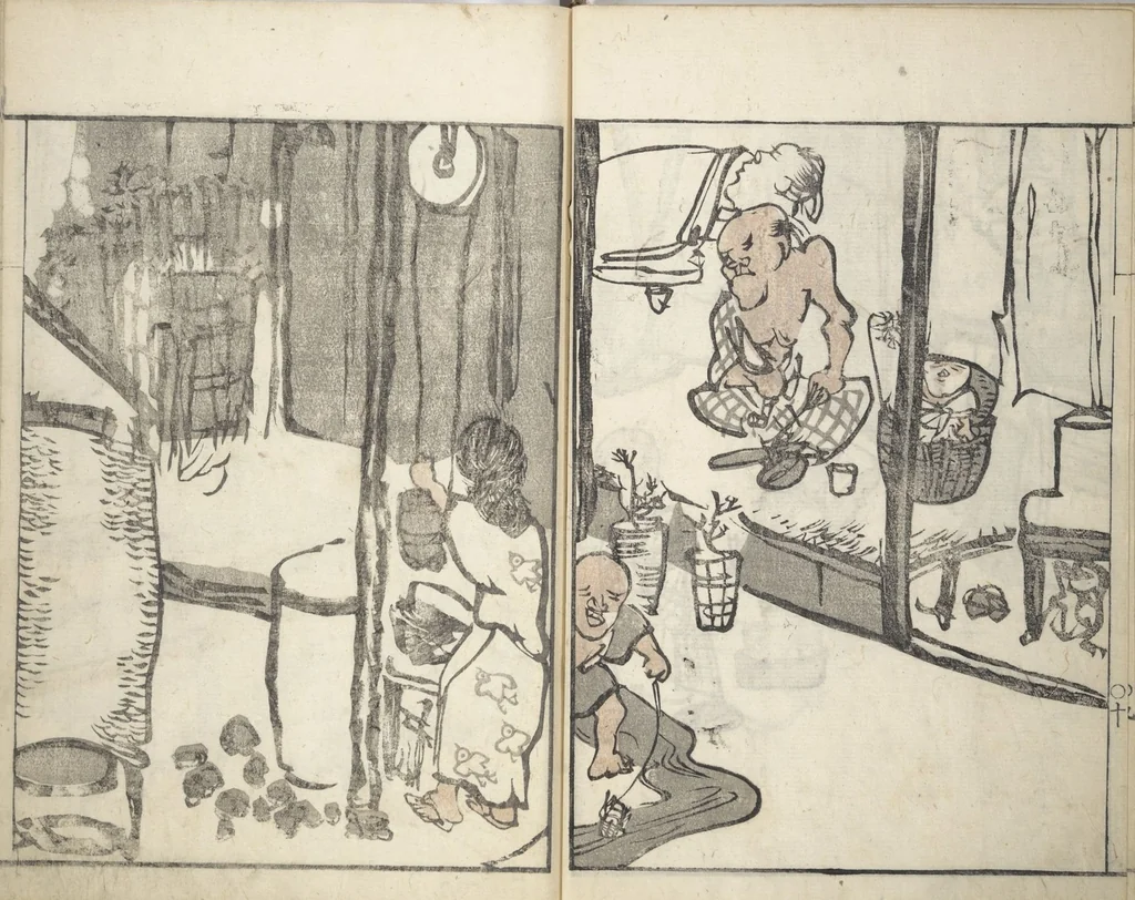An illustration from Goitsu Picture Album: Quick Practice for Beginners (Goitsu gafu: Shōgaku hayageiko 五逸画譜初学早稽古), leaf 13