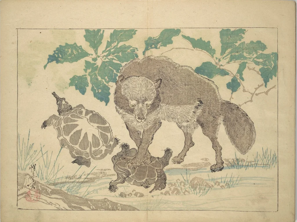 An illustration from Kyōsai’s Drawings for Pleasure (Kyōsai rakuga) : [volume 2], 1881, leaf 11