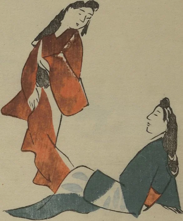 An illustration from How to Draw Figures Simply (Jinbutsu ryakugashiki), 1799, leaf 15
