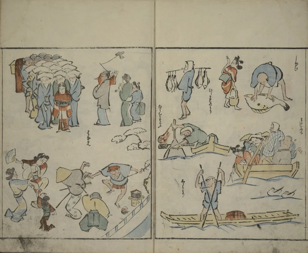 An illustration from Garden of Cursive Drawings (Ryakuga-en), 1823, leaf 10