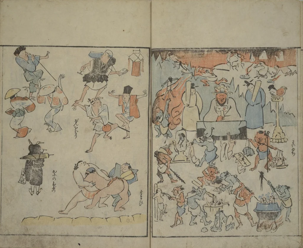 An illustration from Garden of Cursive Drawings (Ryakuga-en), 1823, leaf 21