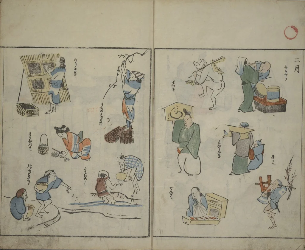 An illustration from Garden of Cursive Drawings (Ryakuga-en), 1823, leaf 8