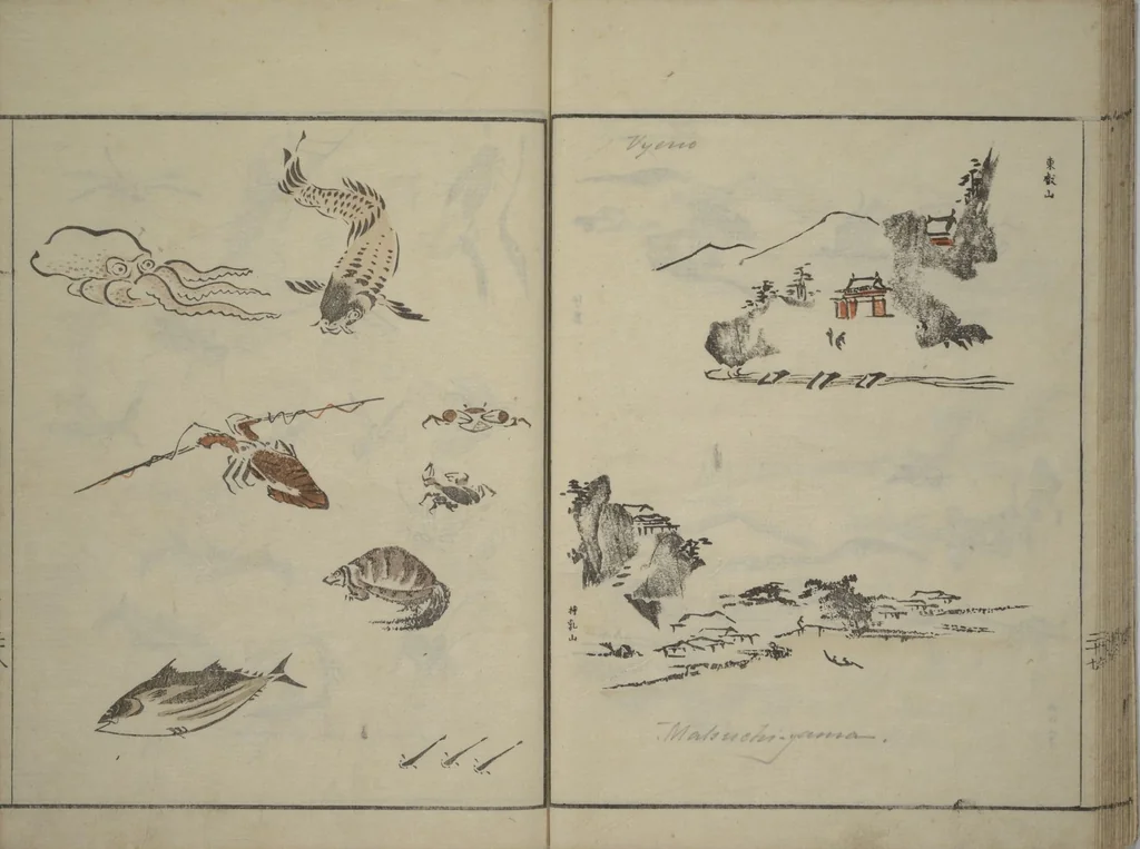 An illustration from How to Draw Figures Simply (Jinbutsu ryakugashiki), 1795, leaf 29
