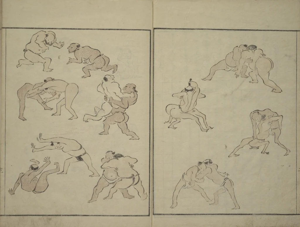 An illustration from How to Draw Figures Simply (Jinbutsu ryakugashiki), 1795, leaf 4