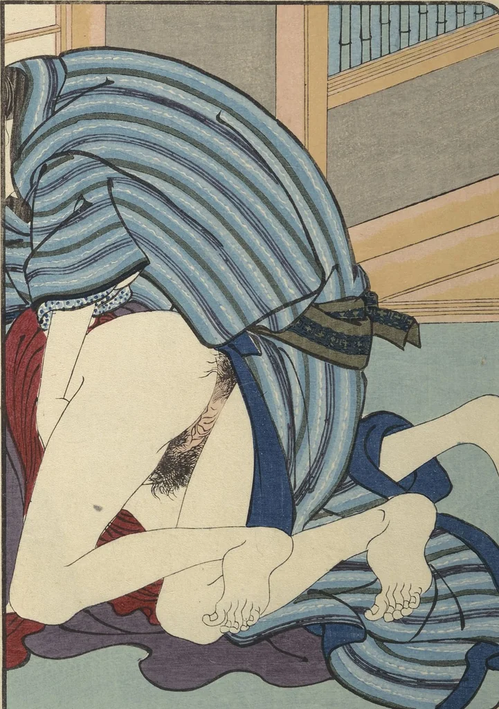 An illustration from Volume 3 of Unknown Erotic (Shunga) Set (Tōsei komonchō), leaf 5
