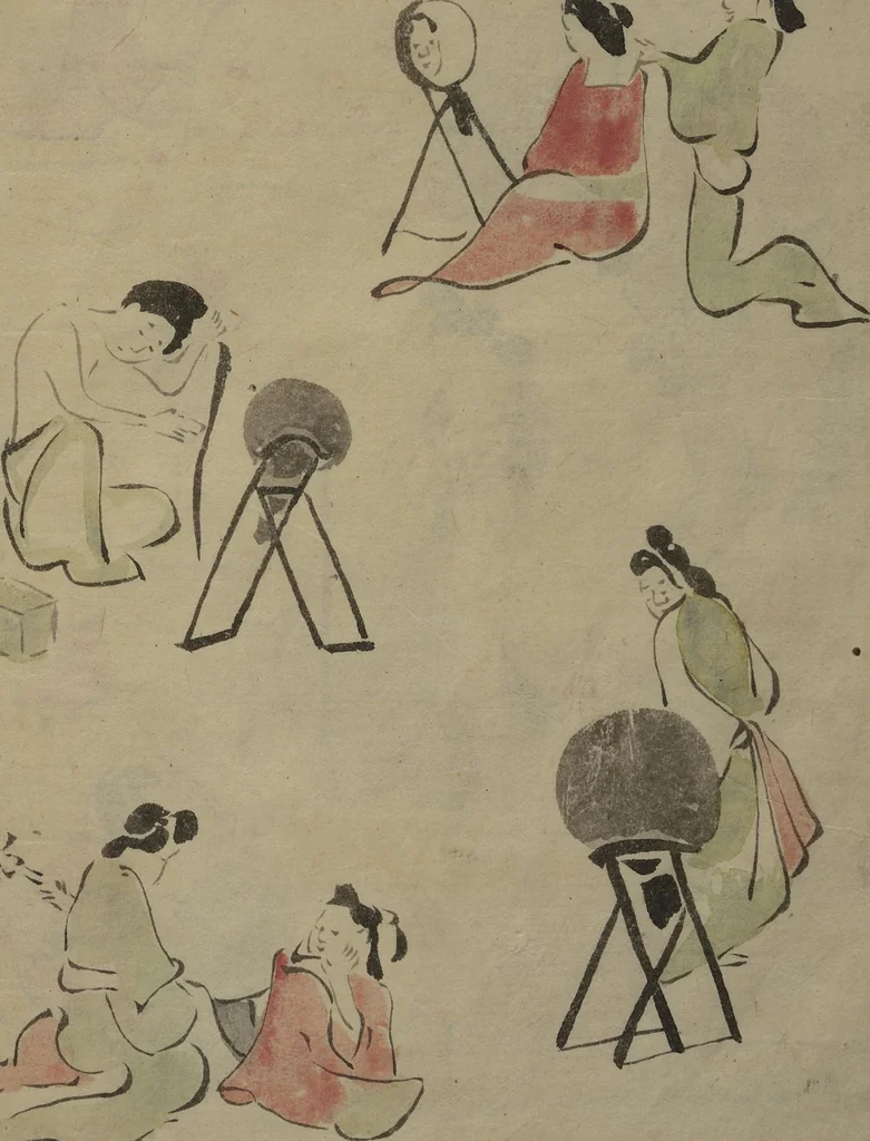 An illustration from How to Draw Figures Simply (Jinbutsu ryakugashiki), 1812, leaf 11