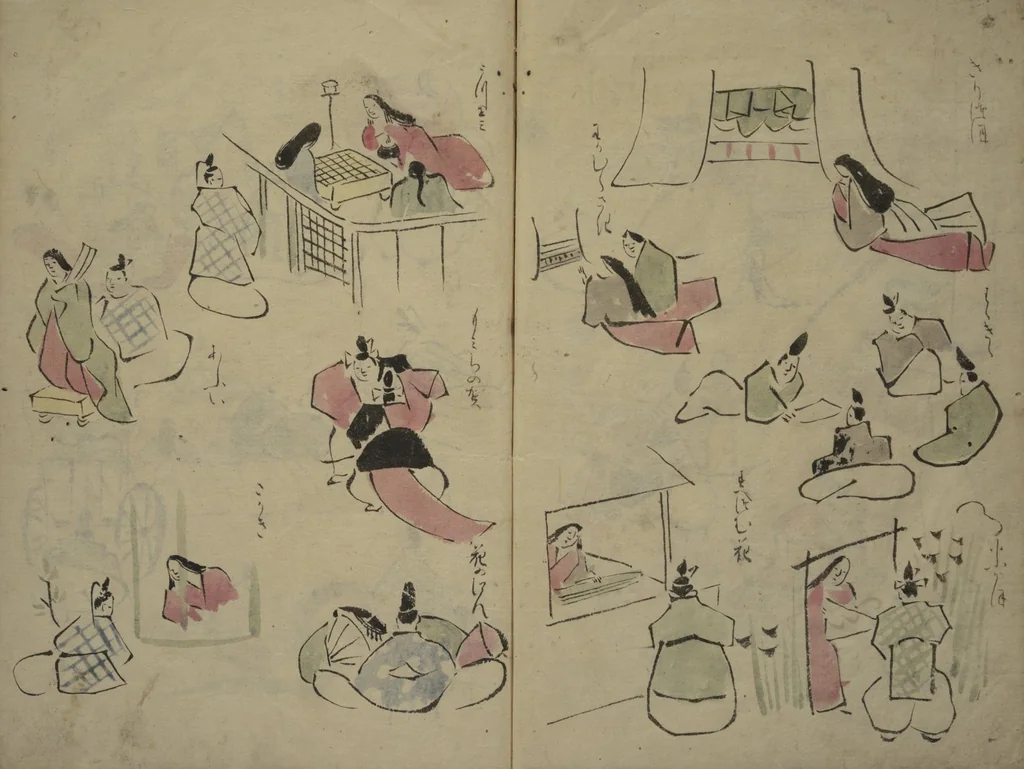 An illustration from How to Draw Figures Simply (Jinbutsu ryakugashiki), 1812, leaf 22