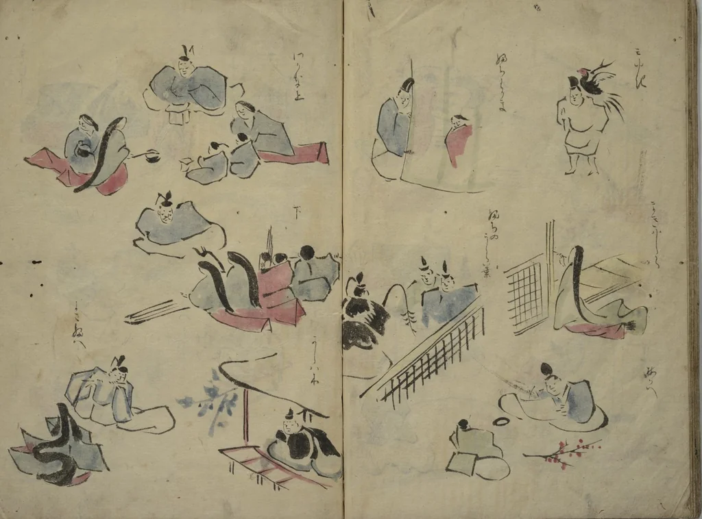 An illustration from How to Draw Figures Simply (Jinbutsu ryakugashiki), 1812, leaf 25