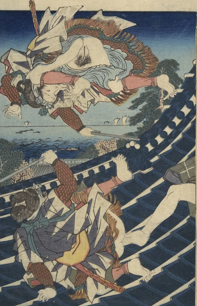 An illustration from Love of Yatsufuji (Koi no Yatsufuji), 1837, leaf 4
